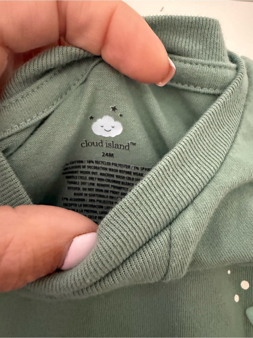 cloud island Sage Green Baby Tee and Shorts Set - Picture 2 of 2